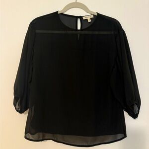Monteau sheer black top M